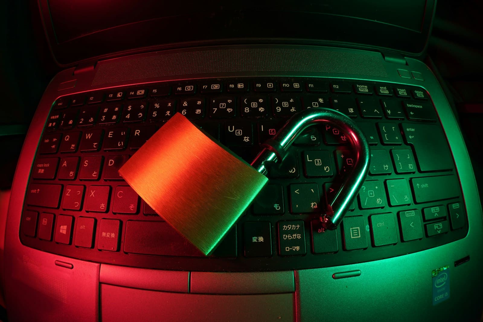 Black and red laptop representing managed endpoint detection and response