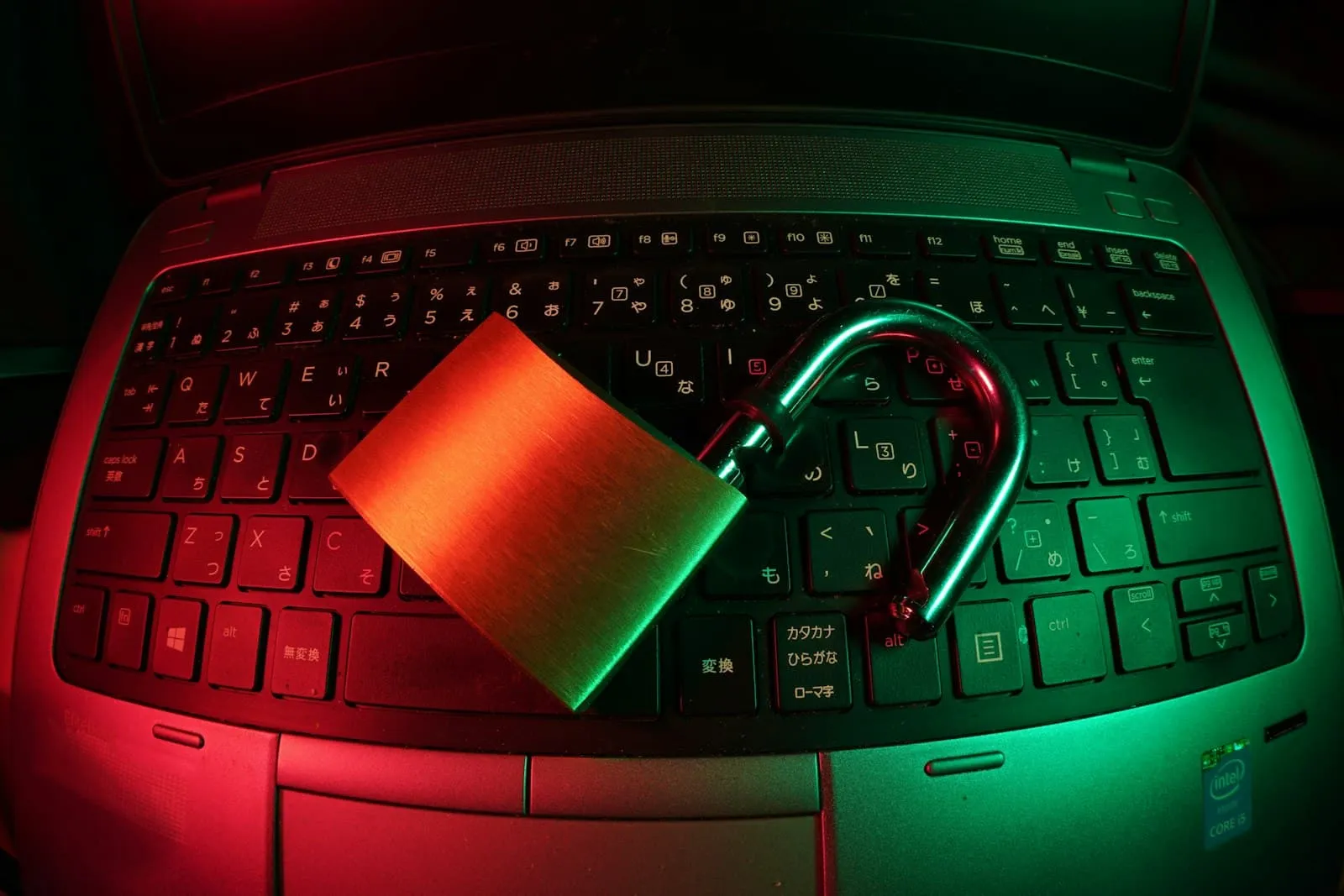 Black and red laptop representing managed endpoint detection and response